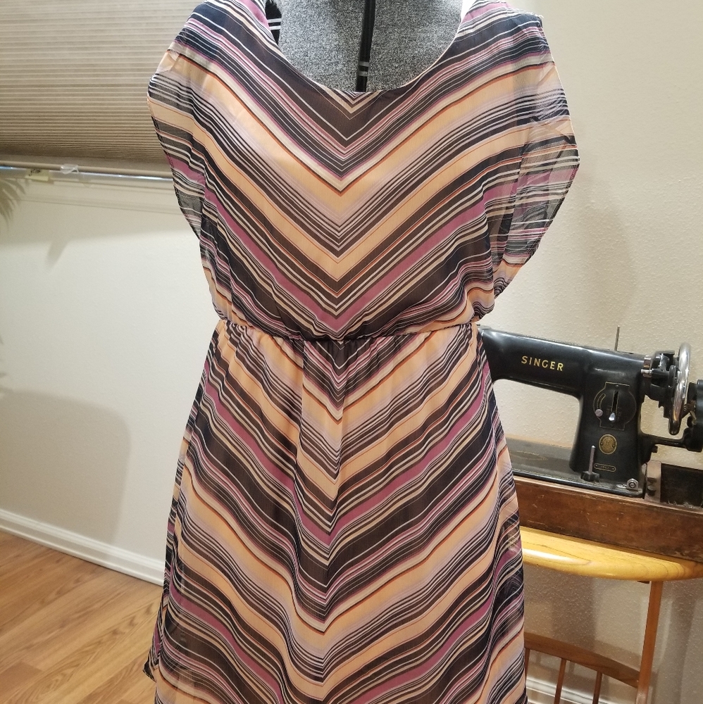 The Limited Chevron Striped Summer Dress